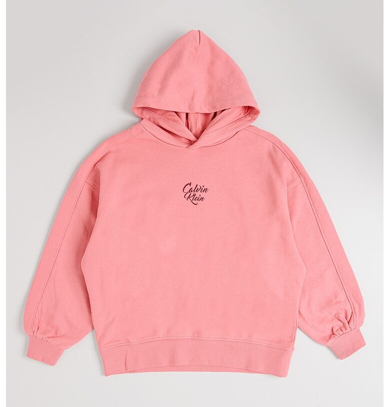 Худи с лого на гърдите - Розово CALVIN KLEIN