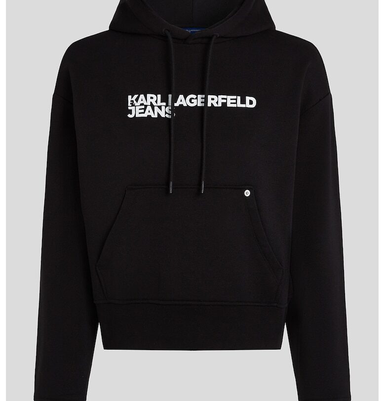 Худи с органичен памук с лого - Черен KARL LAGERFELD JEANS