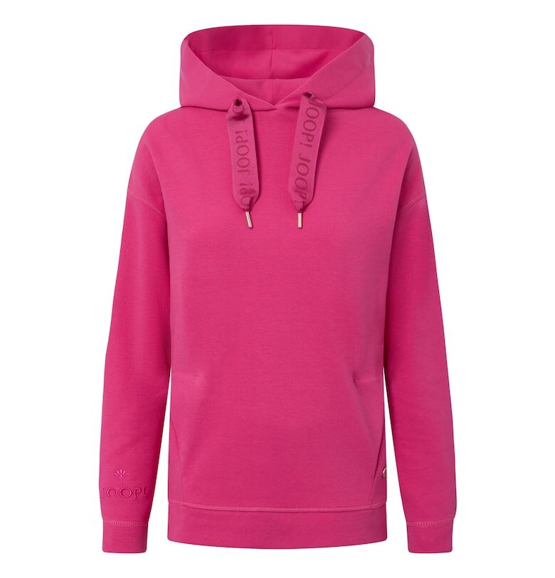Худи с паднали ръкави и лого - Розово Joop