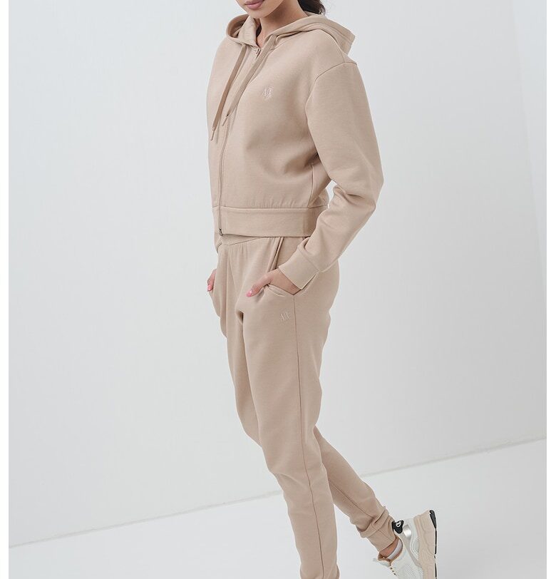 Худи с памук - Камел ARMANI EXCHANGE