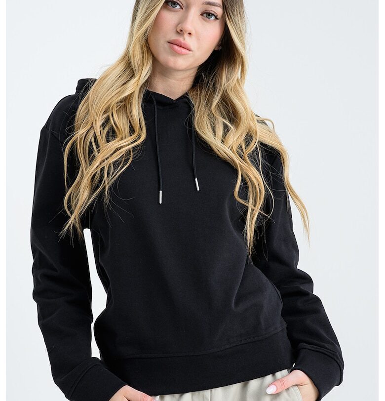 Худи с памук - Черен CALVIN KLEIN JEANS