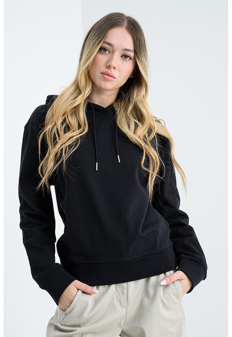 Худи с памук - Черен CALVIN KLEIN JEANS