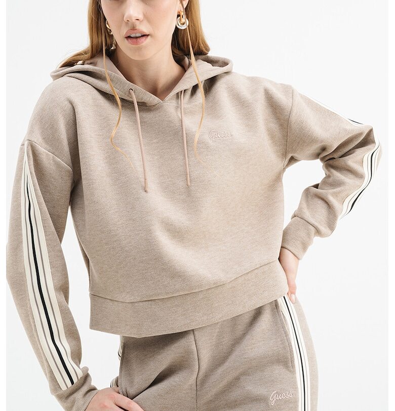 Худи с райе - Бежов меланж GUESS