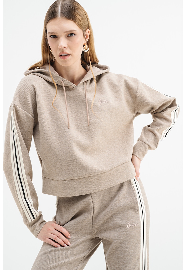 Худи с райе - Бежов меланж GUESS