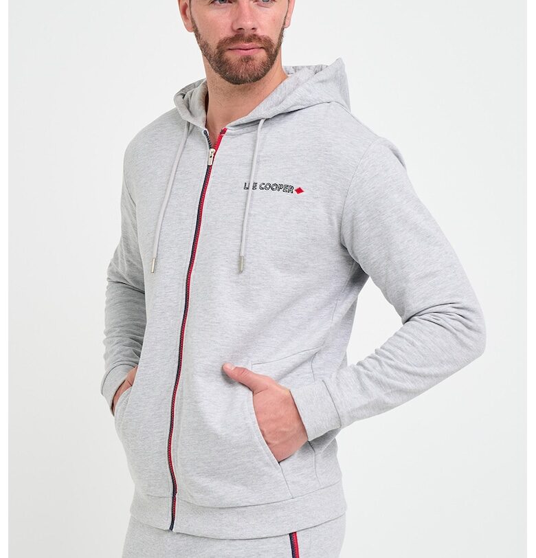 Худи с цип - Светлосив меланж Lee Cooper