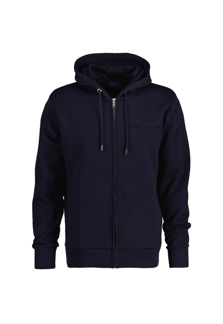 Худи с цип - Ултрамарин синьо Gant