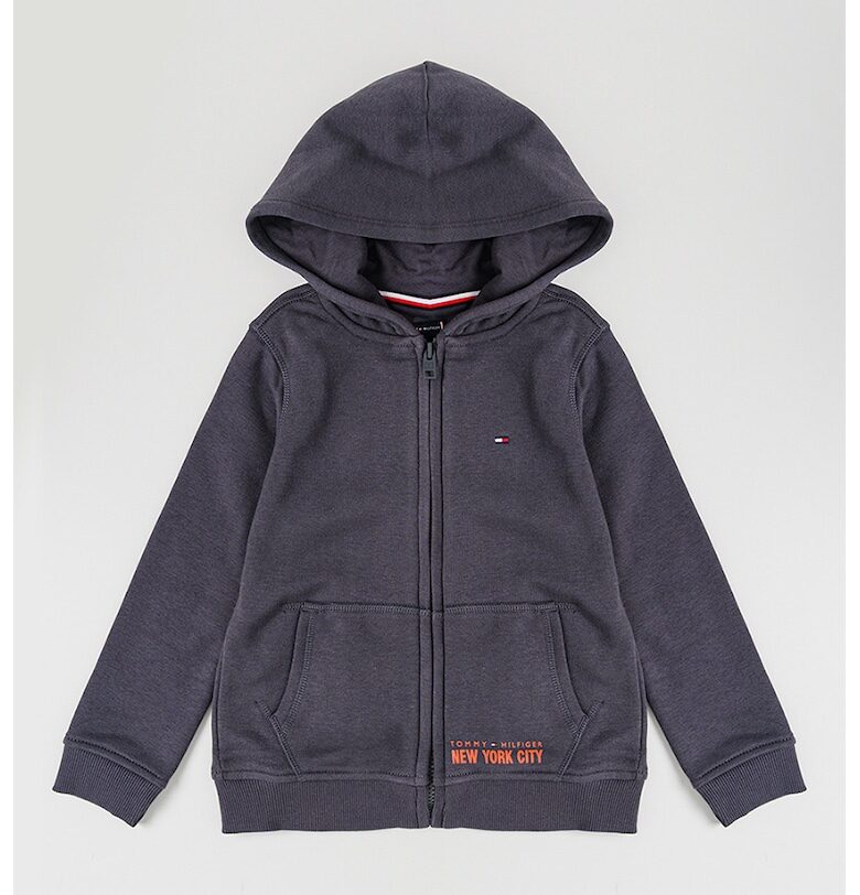 Худи с цип и джобове - Tъмносив Tommy Hilfiger