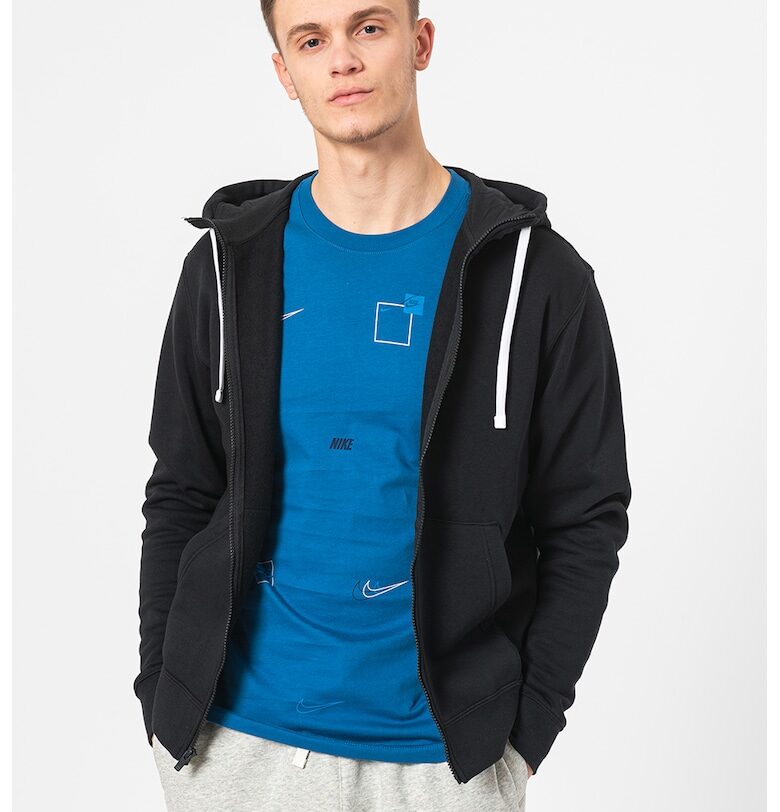 Худи с цип и джобове - Черен Nike