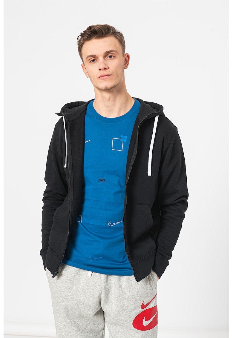 Худи с цип и джобове - Черен Nike