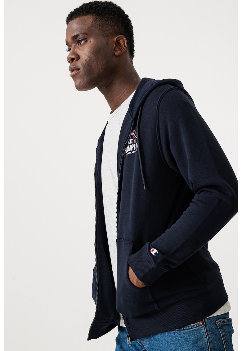 Худи с цип и лого Champion