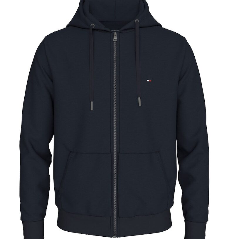 Худи с цип и лого - Ултрамарин синьо Tommy Hilfiger