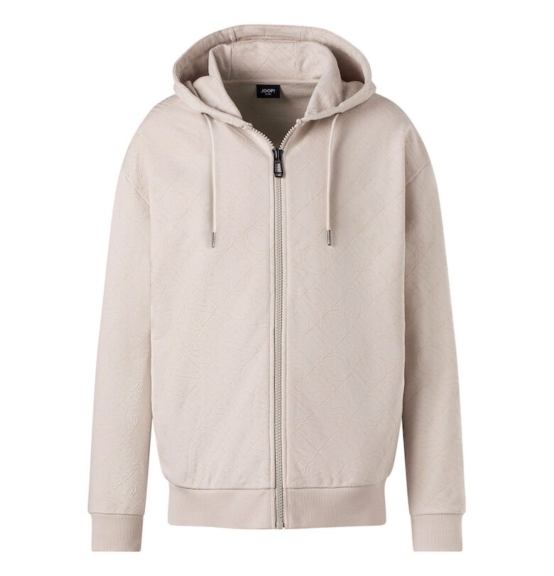 Худи с цип и монограм - Бял JOOP Jeans