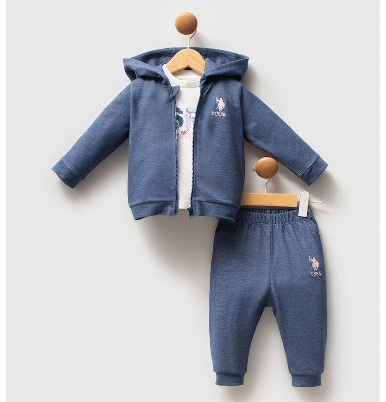 Худи - спортен панталон и блуза - Бял/Тъмносин US Polo Assn