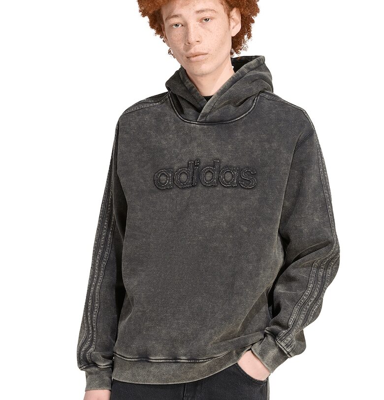 Худи със захабен ефект - Tъмносив adidas Originals