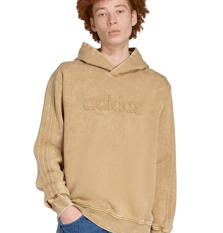 Худи със захабен ефект - Бежов adidas Originals