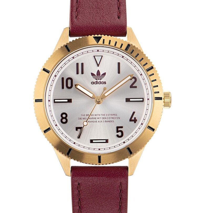 Часовник  Fashion Edition - минерално стъкло - водоустойчив 50 м - бордо adidas Originals