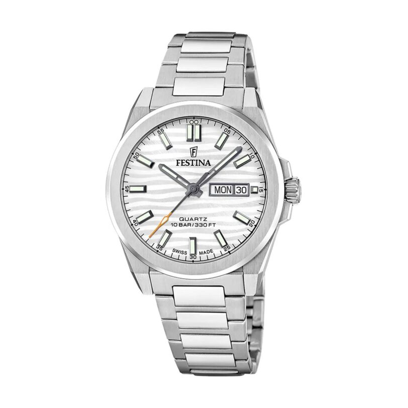 Оригинален Мъжки Часовник Festina Swiss Made Classiques Acier F20073/1