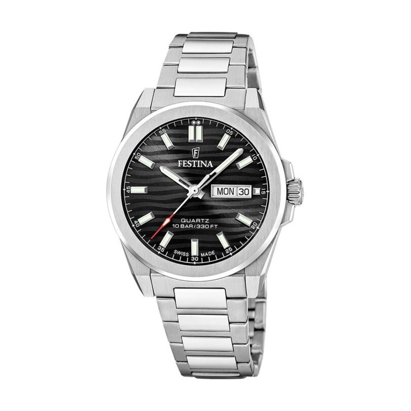 Оригинален Мъжки Часовник Festina Swiss Made Classiques Acier F20073/5