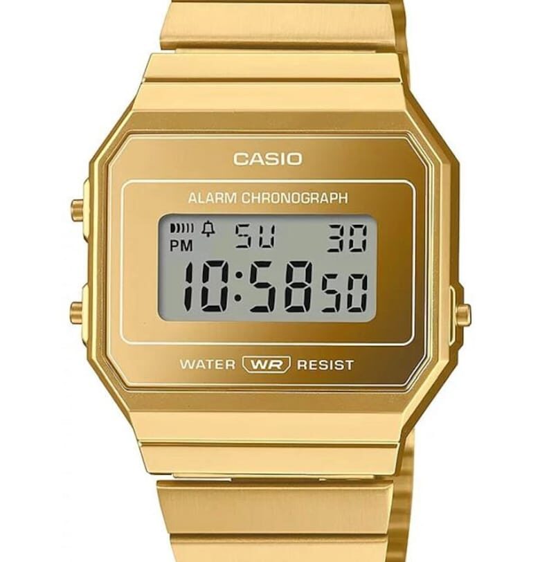 Часовник  Vintage Iconic A700WEVG-9AEF - унисекс - златист - с аларма и автоматичен календар Casio