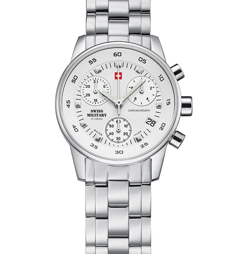 Часовник хронограф  Silver Swiss Military by Chrono