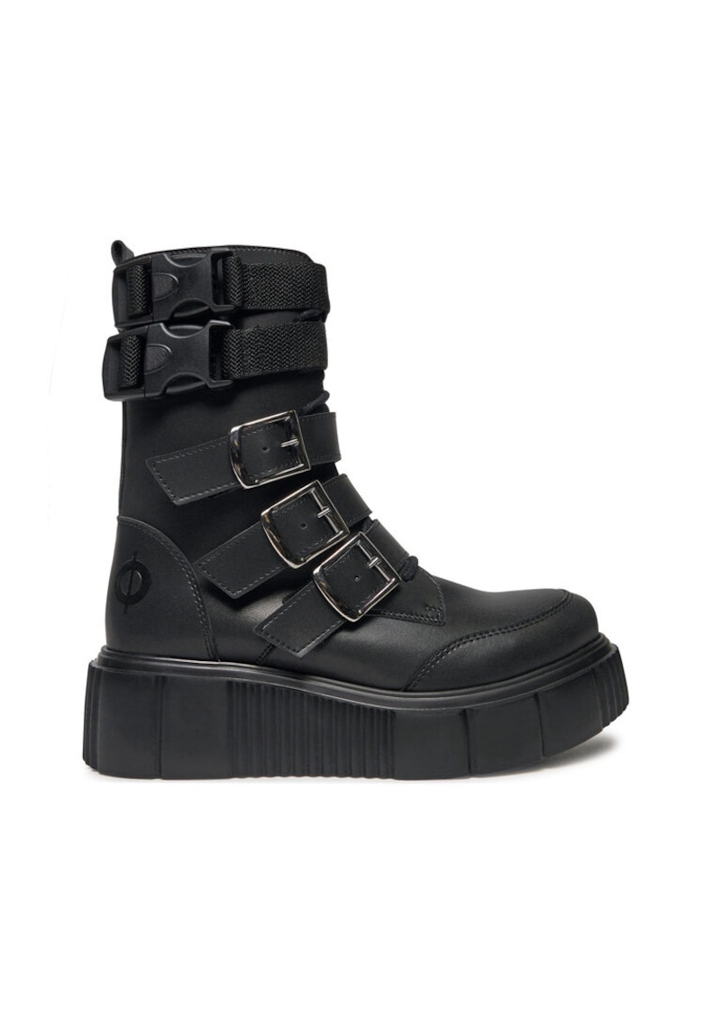 Черни деми ботуши - Еко кожа Altercore
