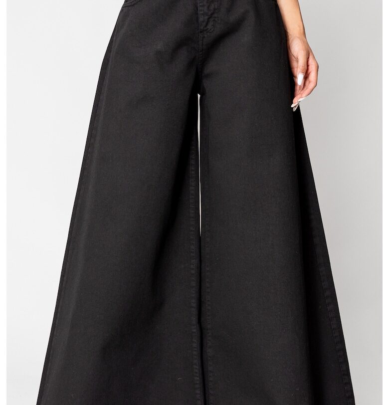 Черни дънки с широки крачоли 17828 - Черен uFIT