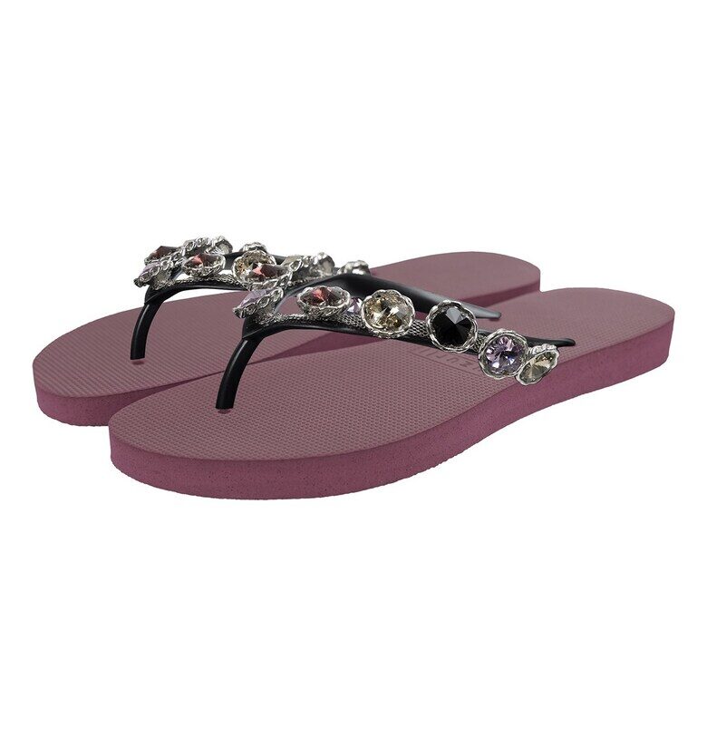 Чехли Alegria с декоративни камъни - Бордо UZURII