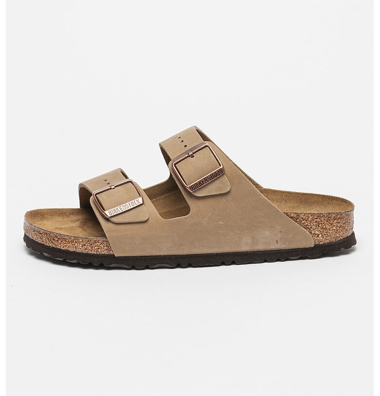 Чехли Arizona от набук - Зелени аспержи Birkenstock