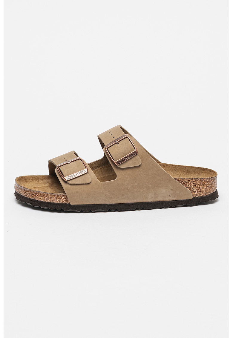 Чехли Arizona от набук - Зелени аспержи Birkenstock