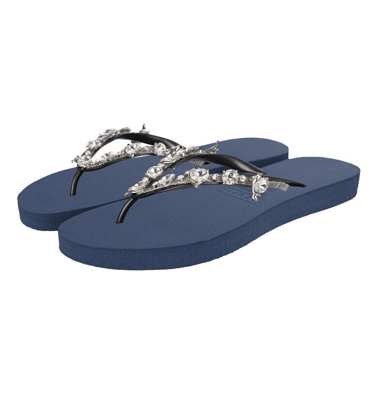 Чехли Chrystal Dolphin с декоративни камъни - Тъмносин UZURII