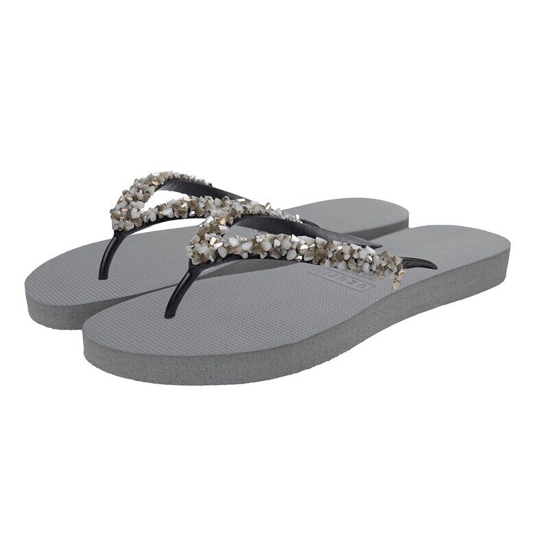 Чехли Classic Aby с мъниста - Сребрист UZURII