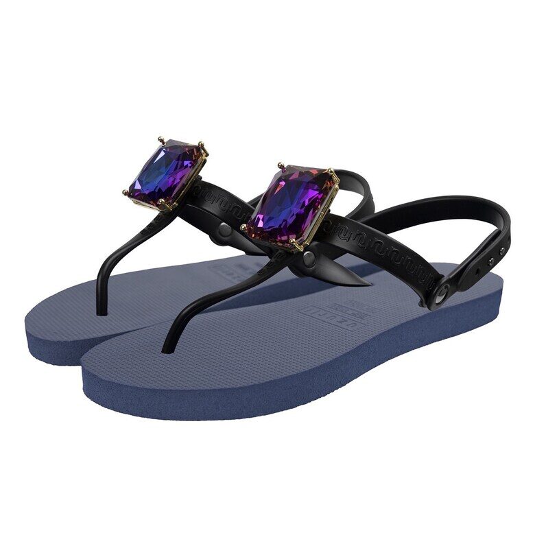 Чехли Selena с декоративни камъни - Тъмносин UZURII