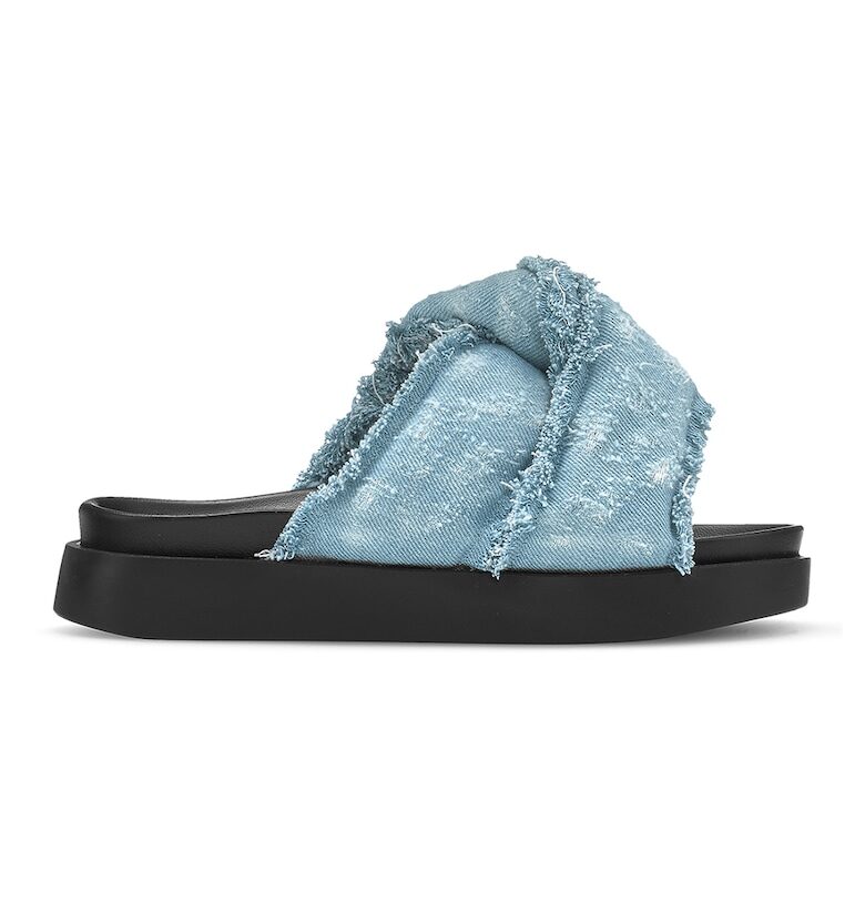 Чехли Soft от деним - Прашно синьо INUIKII