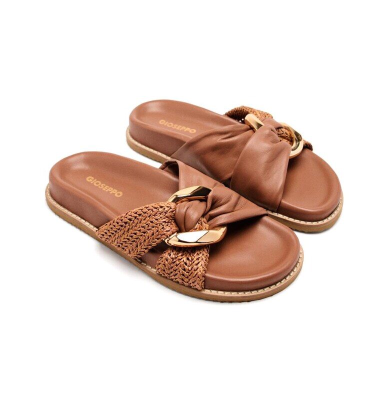 Чехли Tisbury с дизайн на възел - Карамел Gioseppo