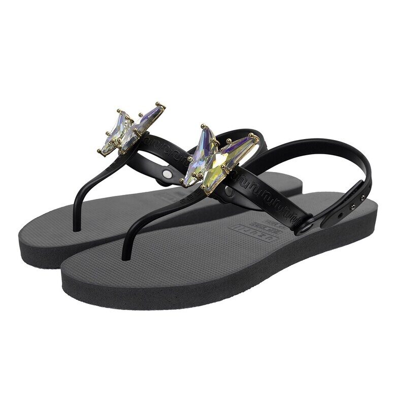 Чехли с декоративни камъни - Черен UZURII