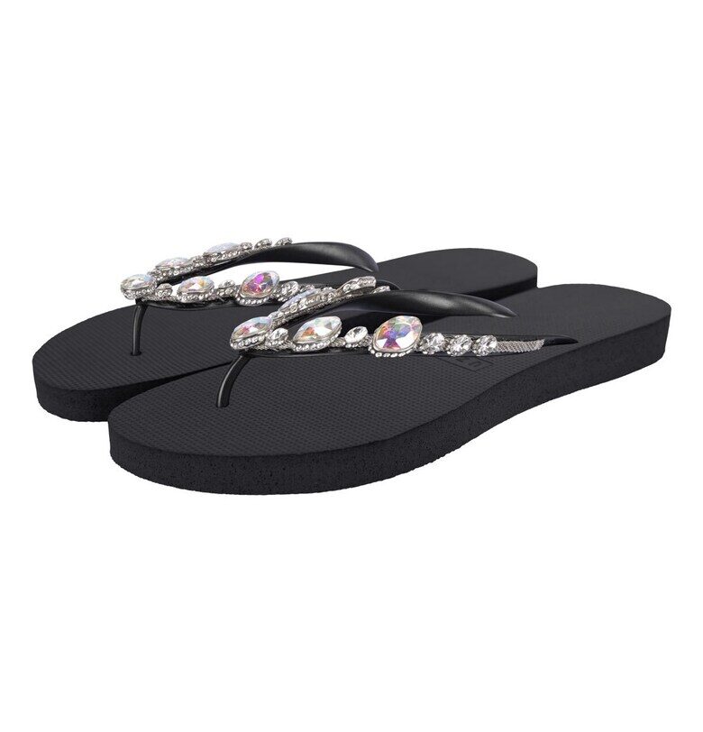 Чехли с декоративни камъни - Черен UZURII