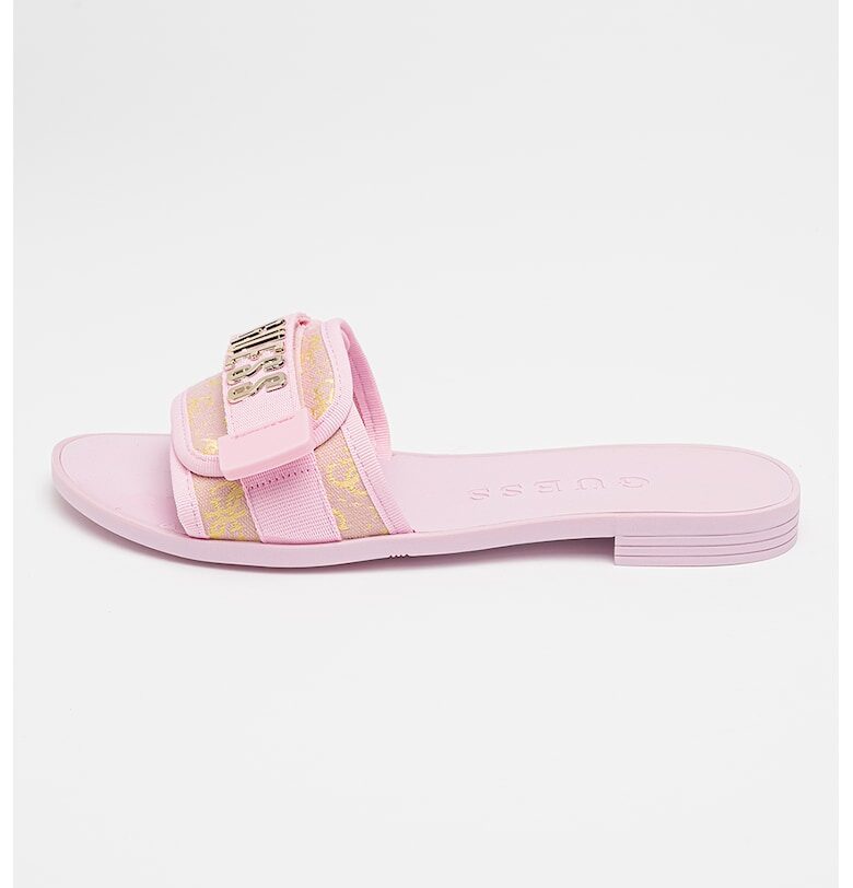 Чехли с лого - Пастелнорозов/Лайм зелено/Прашно розово GUESS