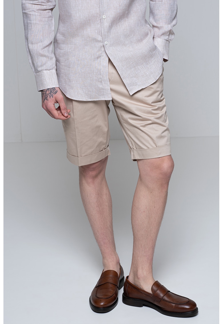Чино бермуди със скосени джобове - Бежов Pal Zileri