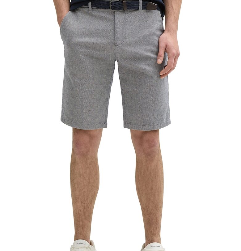 Чино бермуди със средновисока талия - Светлосив меланж Tom Tailor