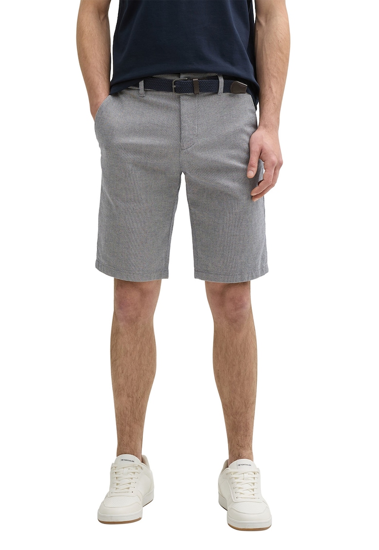 Чино бермуди със средновисока талия - Светлосив меланж Tom Tailor