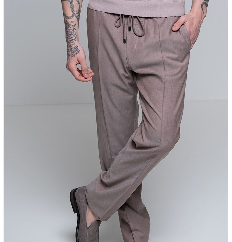 Чино с вълна - Светлокафяв меланж Pal Zileri