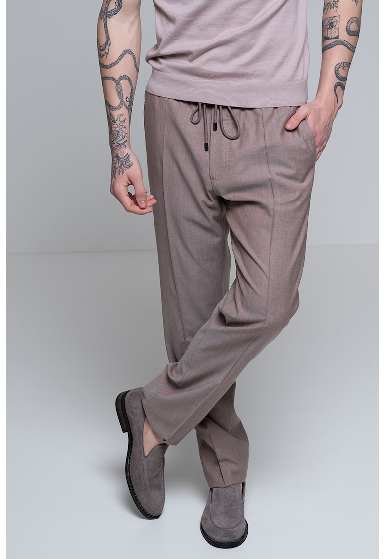 Чино с вълна - Светлокафяв меланж Pal Zileri