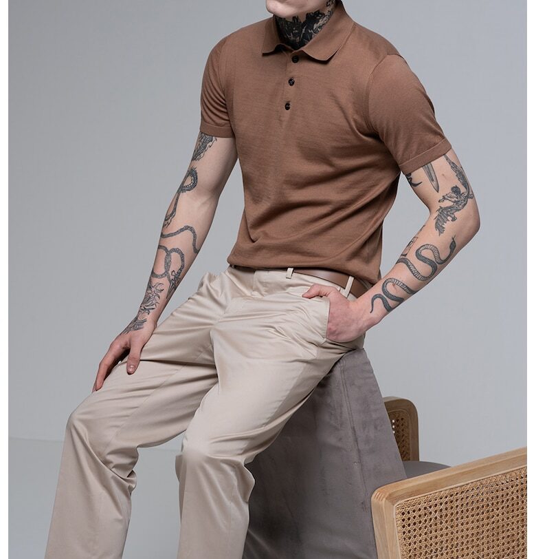 Чино със скосени джобове - Бежов Pal Zileri