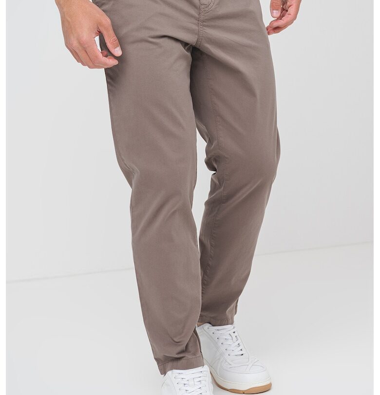 Чино със стеснен крачол - Сиво-бежов BOSS