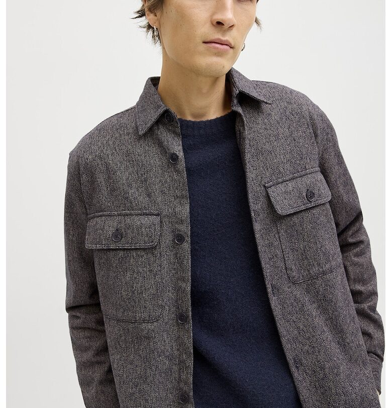 Шакет от органичен памук - Черен меланж Jack  Jones