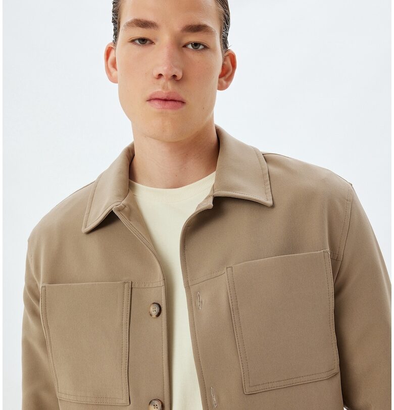 Шакет с джобове на гърдите - Бежов KOTON