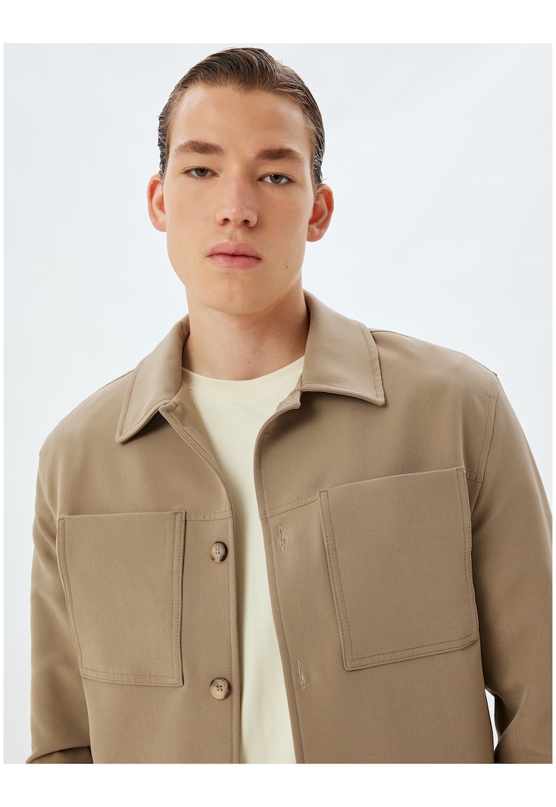 Шакет с джобове на гърдите - Бежов KOTON