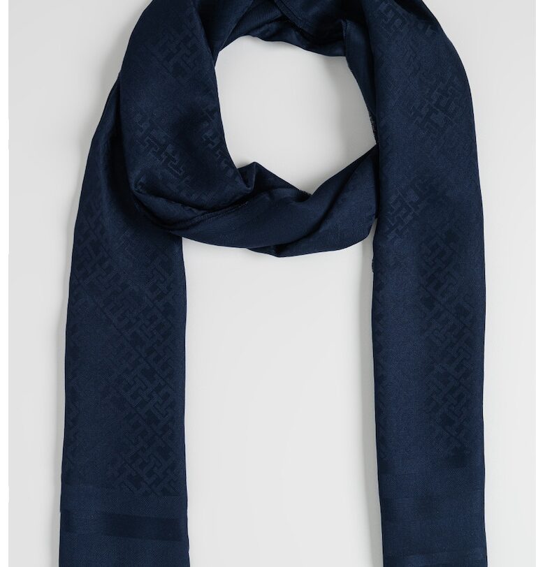 Шал от модал с монограм - Тъмносин Tommy Hilfiger