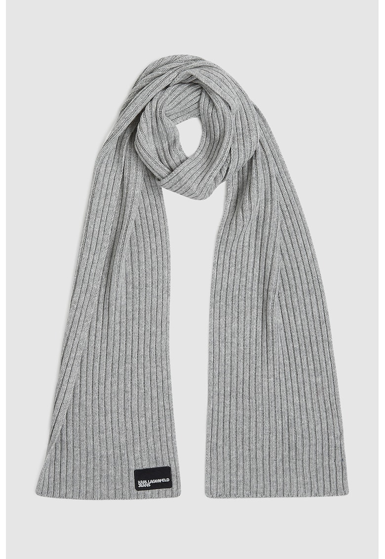 Шал с вълна - Сив меланж KARL LAGERFELD JEANS