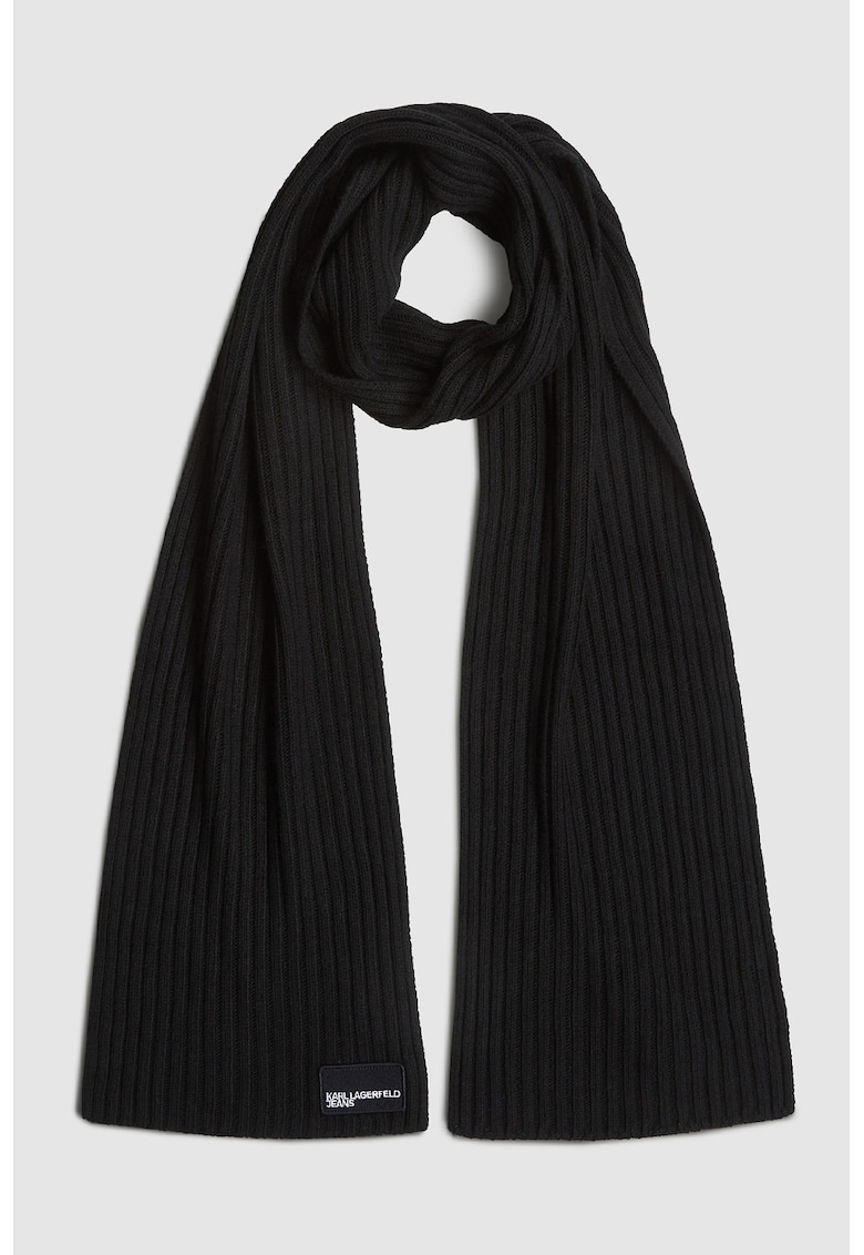Шал с вълна - Черен KARL LAGERFELD JEANS